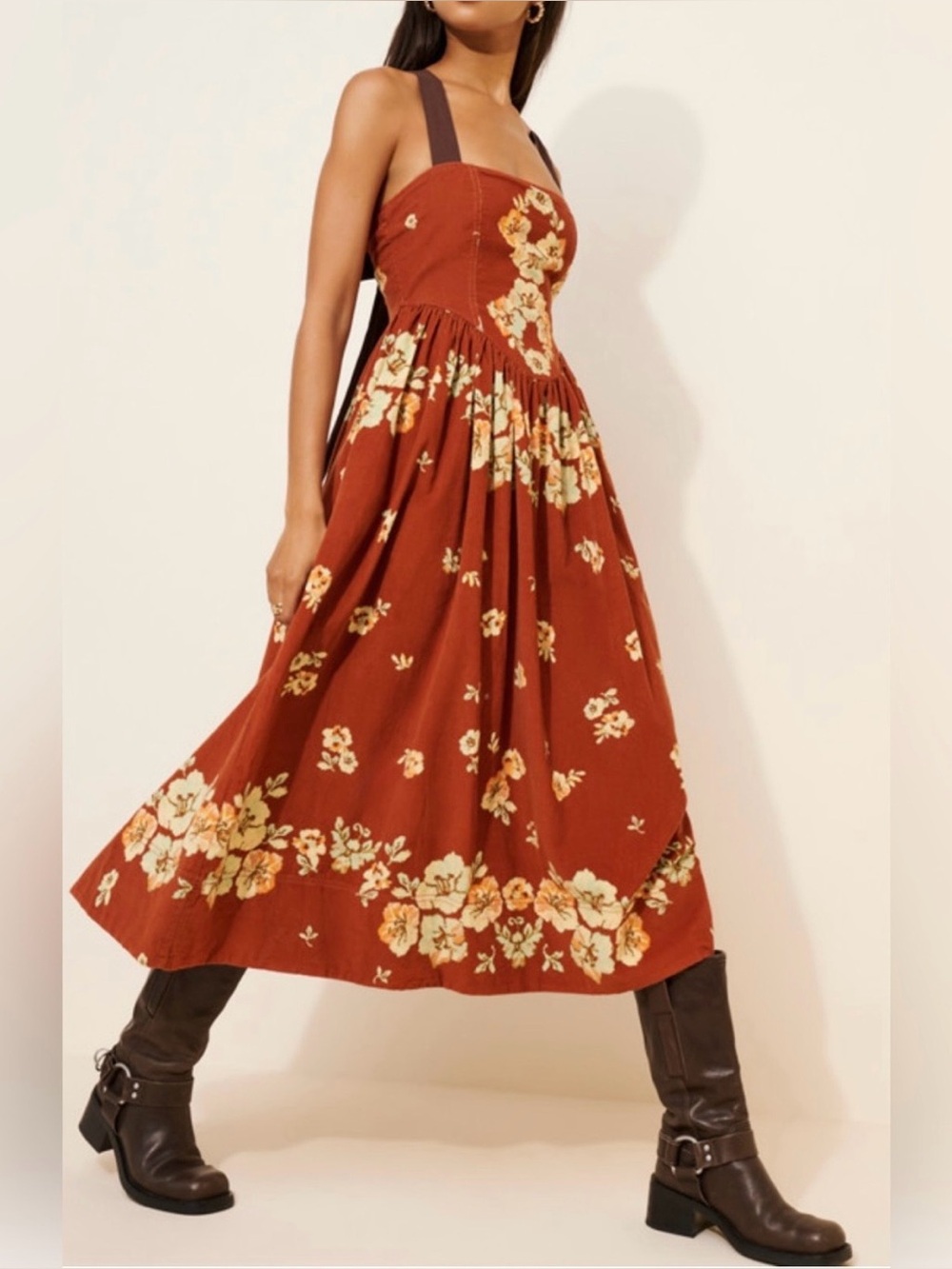 Free People Until Dawn Midi Dress Size Large - Picture 9 of 15